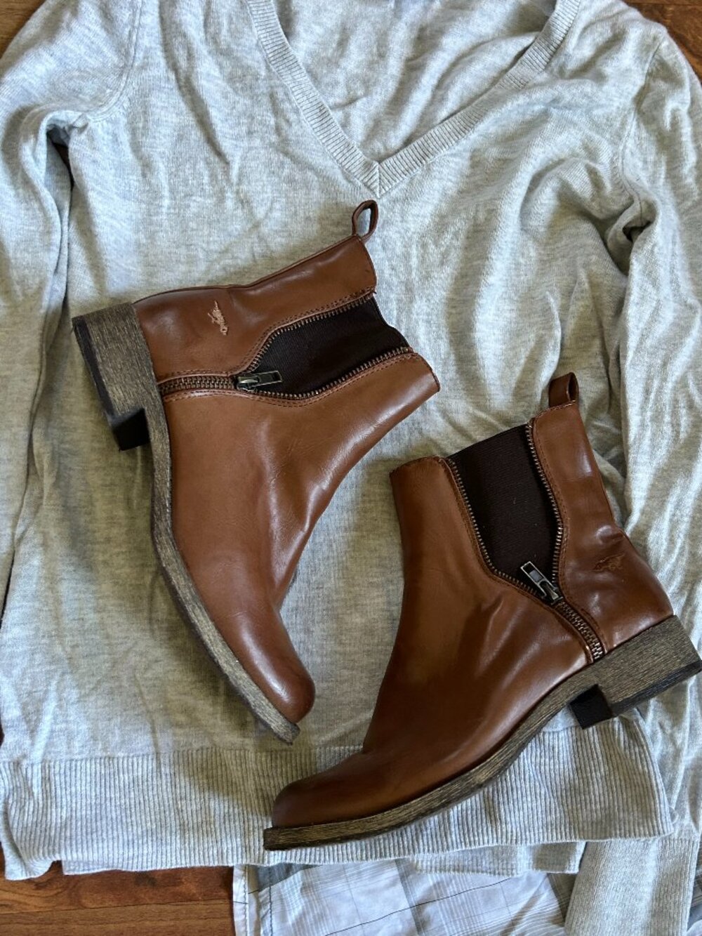 rocket dog womans size 7 ankle boots tan faux leathr shoes seven
